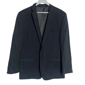 Egara 46R slim fit gray faint pinstriped‎ wool blend blazer